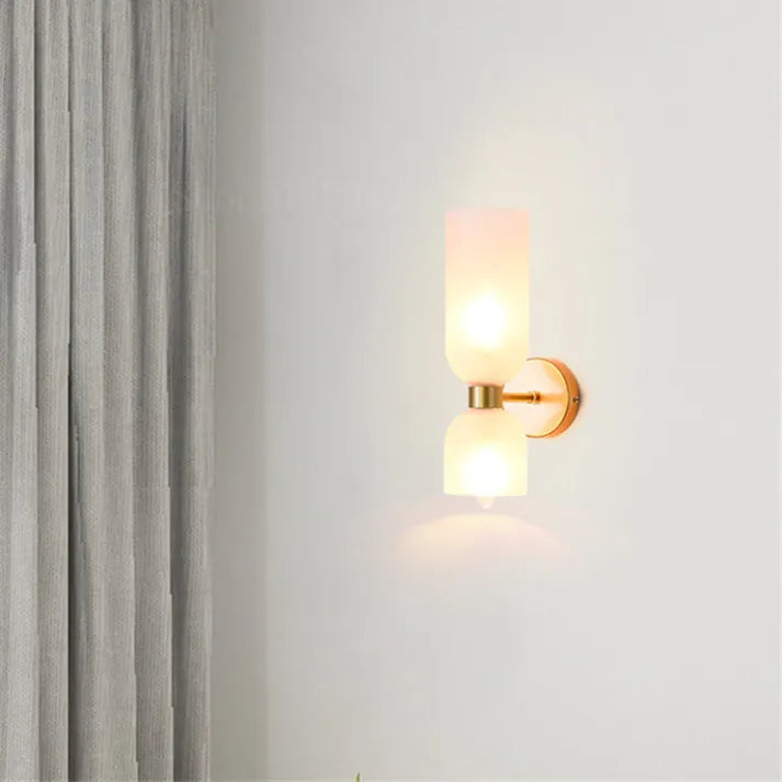 VitraGlow Glas Wandleuchte – Modern, LED, Gold, Für Flur