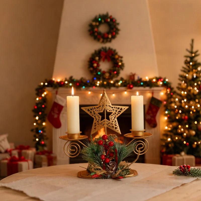 LumiCandle – Moderner Kerzenhalter, Metall, Für Esszimmer & Schreibtisch