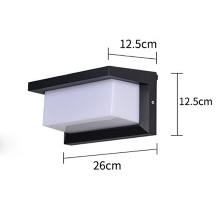 LumoDuo Außenwandleuchte Modern LED Schwarz-Weiß für Terrasse