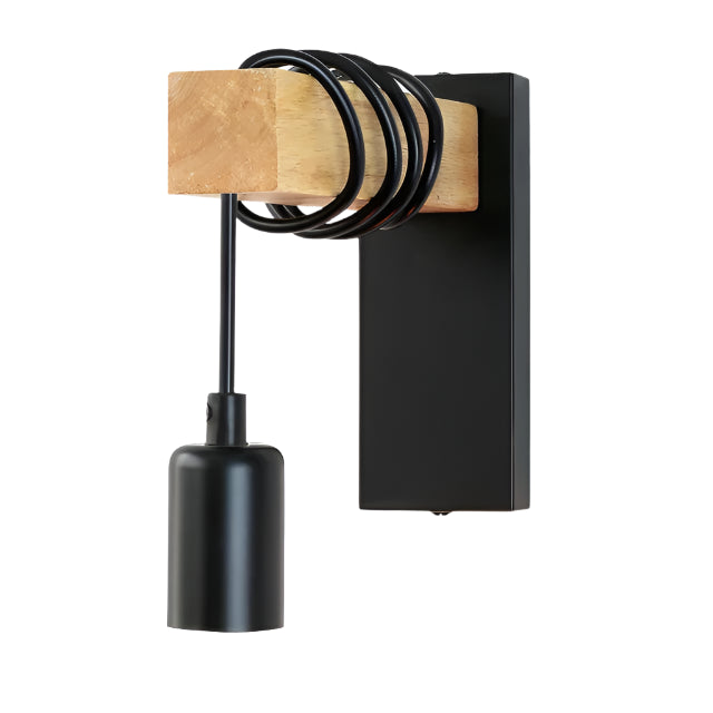 OakSteel LED-Wandleuchte aus Holz & Metall – Rustikales Design für Wohnzimmer