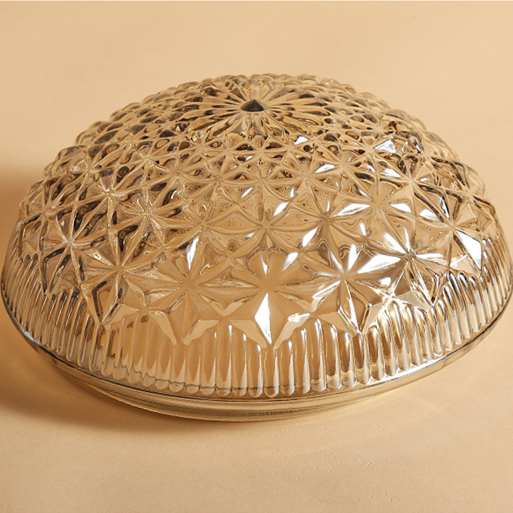 CrystalBreeze - Gerippte Glas-Deckenleuchte für das Schlafzimmer
