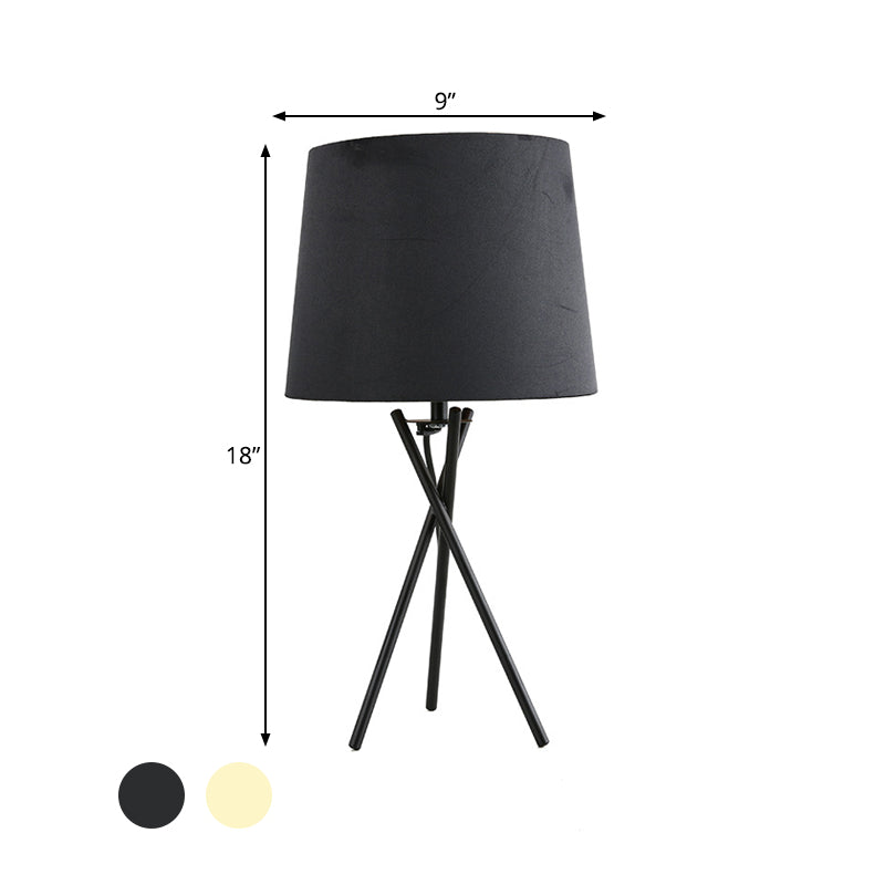 LumiTact Tischlampe Minimalistisch Stoffschirm Warmweiß Schlafzimmer