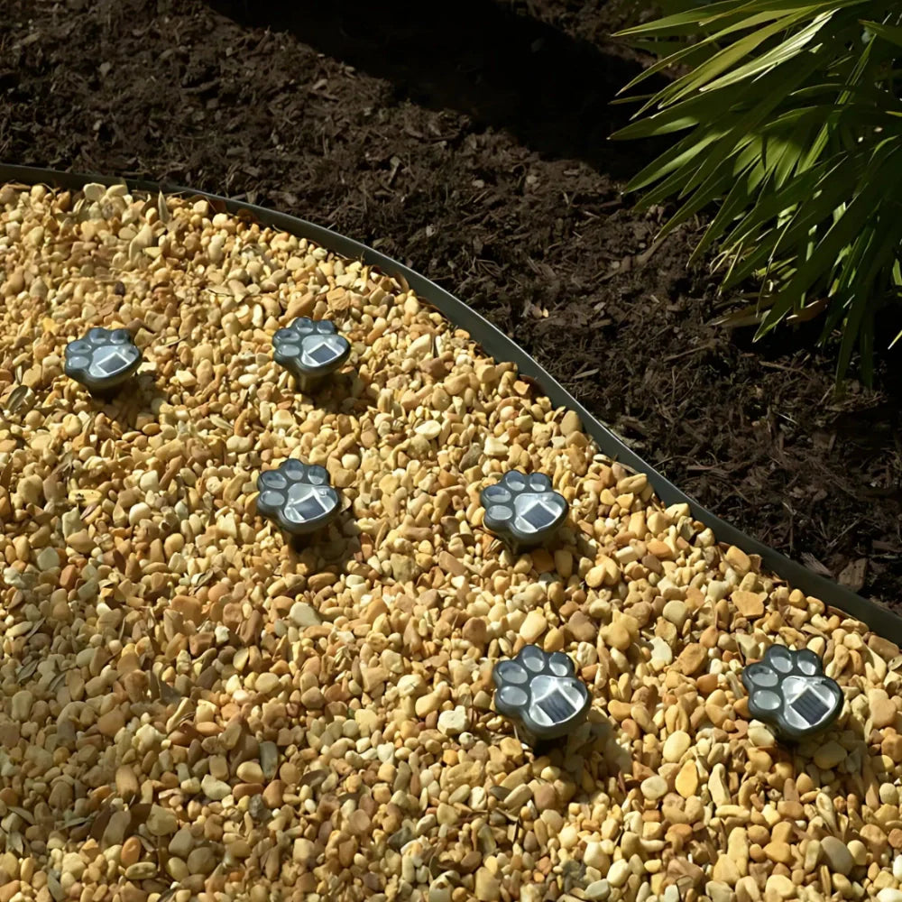 LumiPfote Solarleuchte Pfotenform LED warmweiß Garten