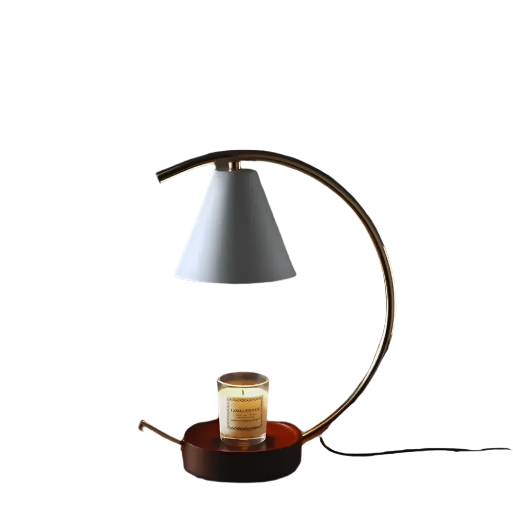 LunaGlow Duftlampe Vintage Stil dimmbar gold fürs Wohnzimmer
