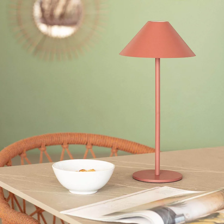 LumiZen Kegellampe skandinavisch dimmbar beige Schlafzimmer