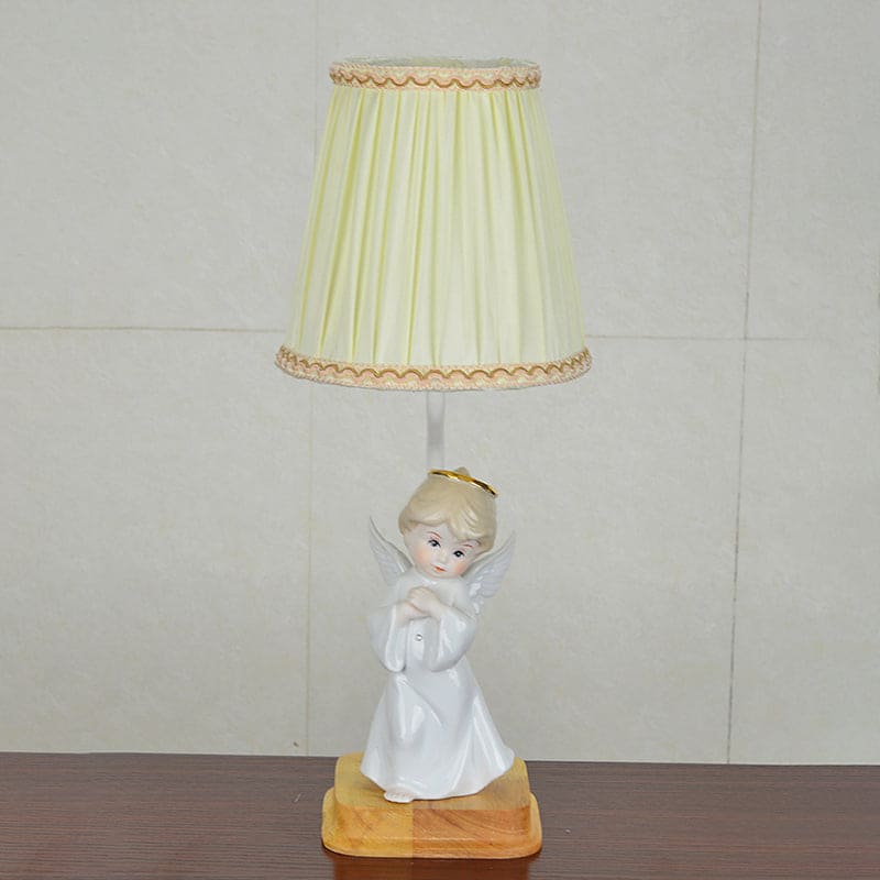 Angel Aura Nachttischlampe Klassisch Engelsfigur Weiß Schlafzimmer