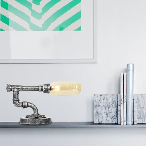 AmberLux Glas-Tischlampe Kapstil Klar für Wohnzimmer