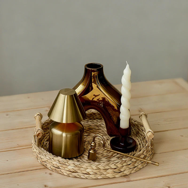 LumaAura – Moderne LED-Tischlampe, dimmbar, Weiß, Wohnzimmer