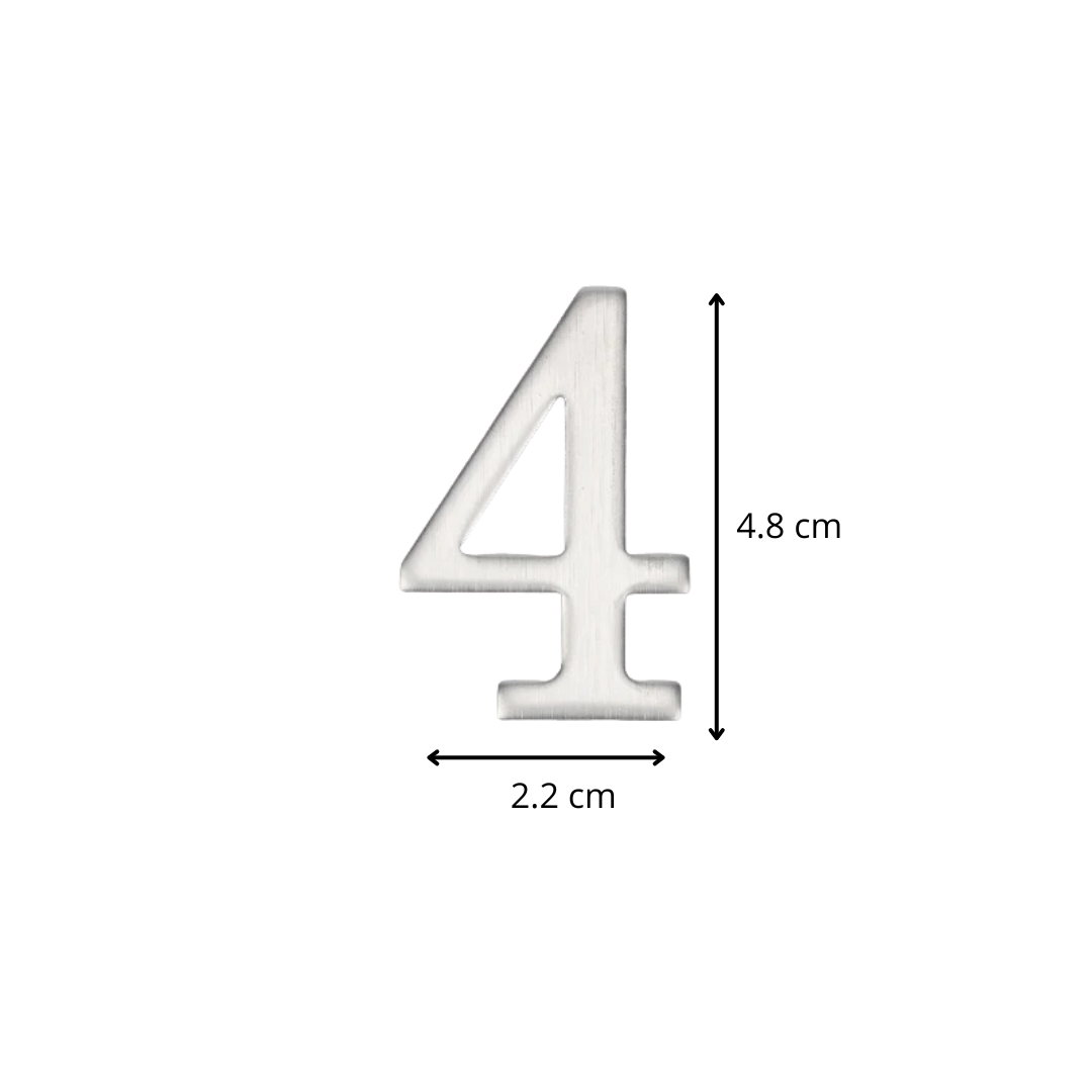 Edelstahl Hausnummer Modern Außen Wetterfest für Fassade und Hauseingang 3D Optik Silber
