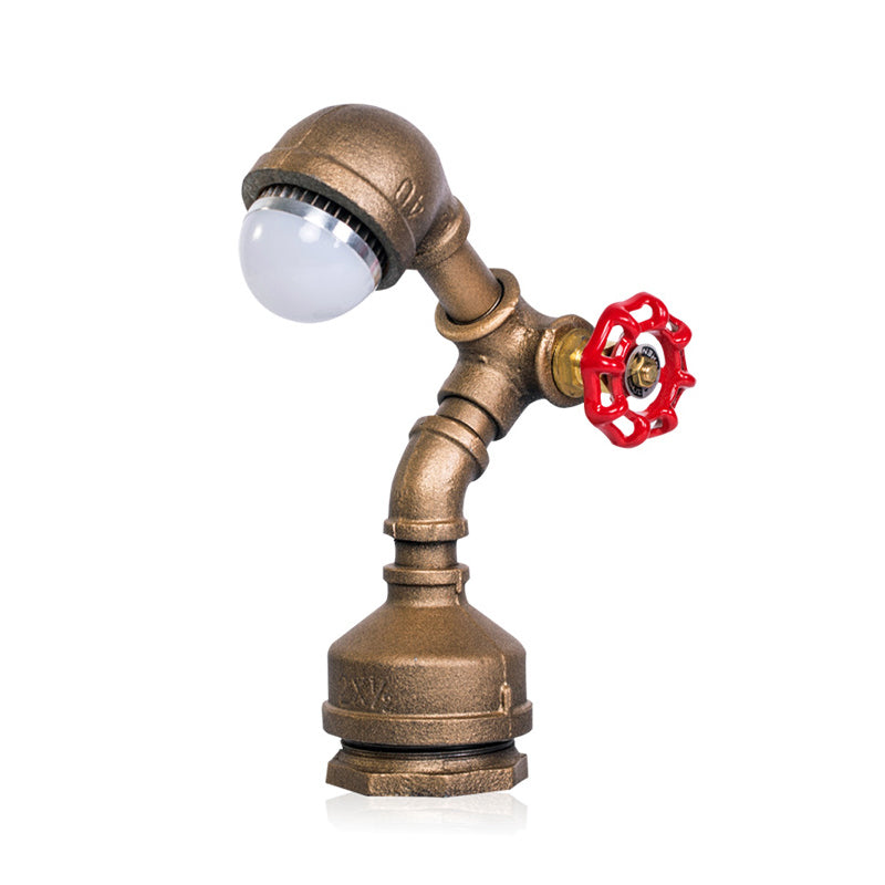 BrassBot Steampunk Tischlampe Messing Retro Schalter Büro