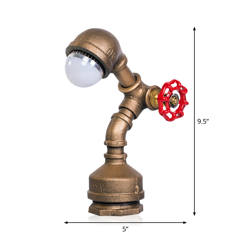 BrassBot Steampunk Tischlampe Messing Retro Schalter Büro