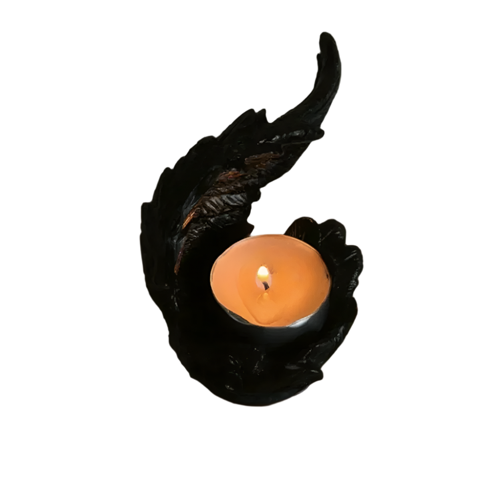 LumoWings Kerzenhalter Engelsflügel Design Weiß für Innenräume