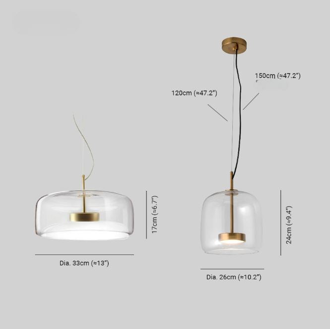 LuxLume - Vintage LED-Hängeleuchte mit goldener Veredelung