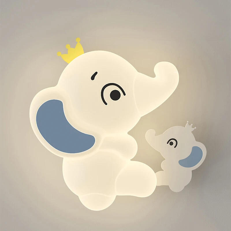 ElephantGlow LED Wandlampe - Elefantenform mit einstellbarer Beleuchtung für Kinderzimmer