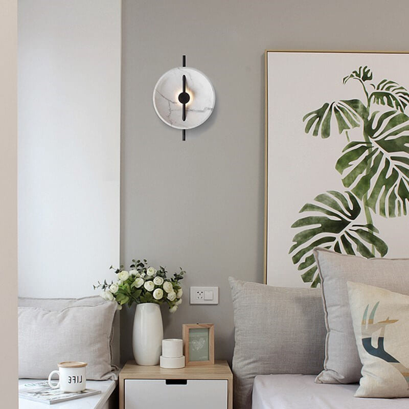 VerdeLamp - Moderne LED-Wandleuchte aus Kunstharz und Marmor