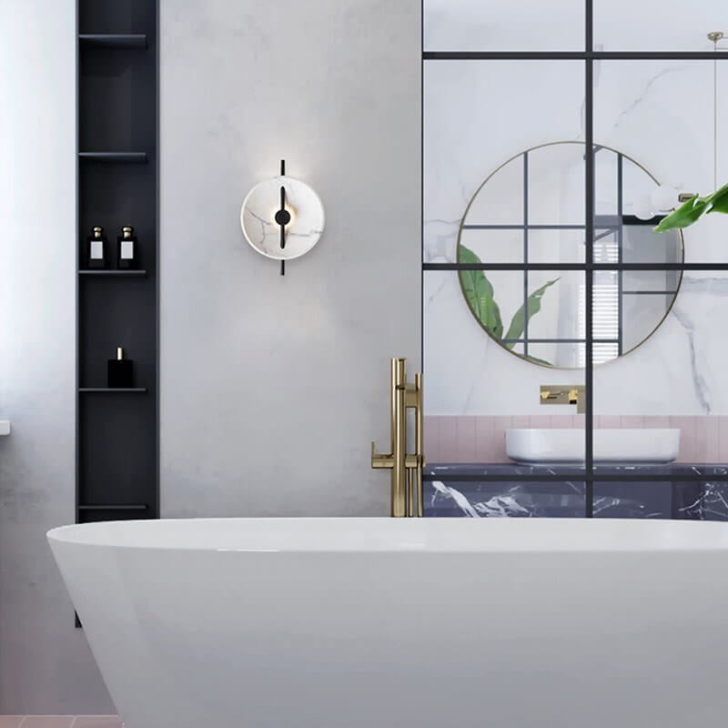 VerdeLamp - Moderne LED-Wandleuchte aus Kunstharz und Marmor