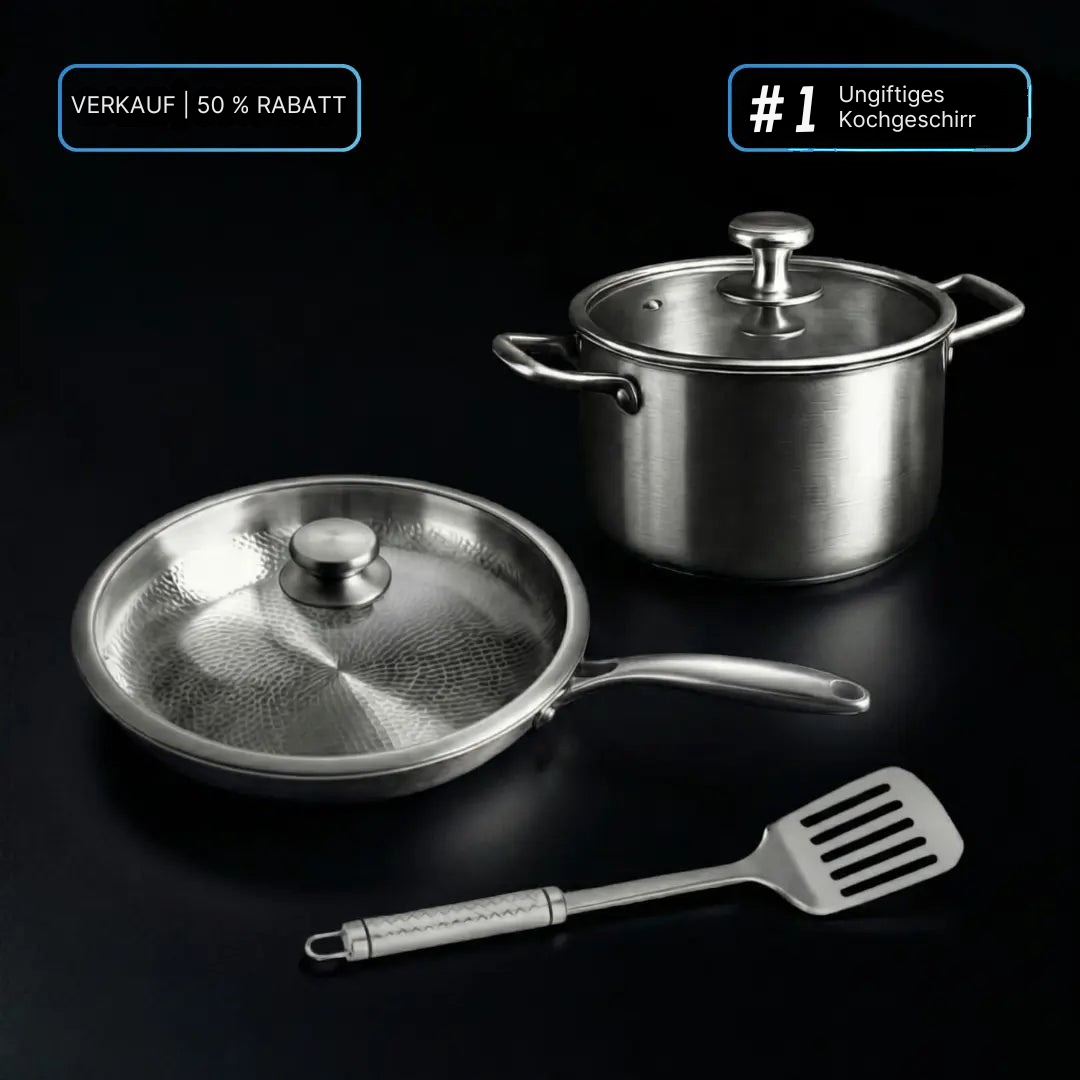 Kochgeschirr Set | Titan, 5 Teile, Induktionsgeeignet