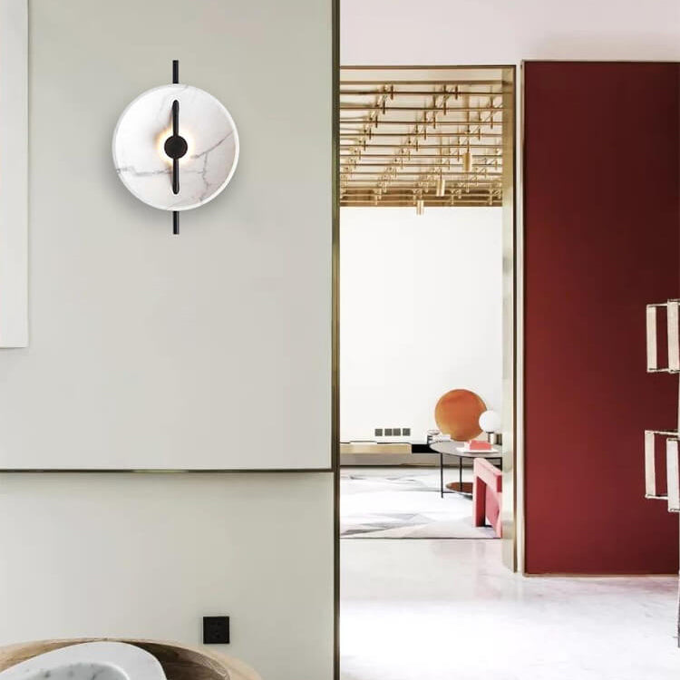 VerdeLamp - Moderne LED-Wandleuchte aus Kunstharz und Marmor