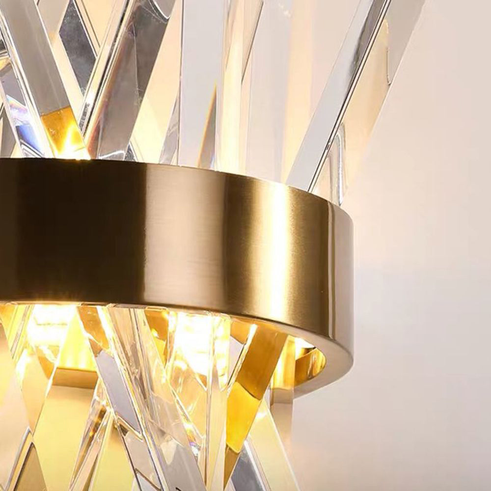 CrystalGold – LED-Wandleuchte mit Gold & Kristall