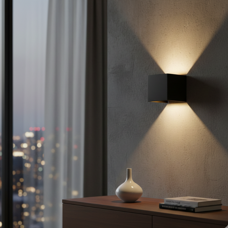 LumiSensor I Wasserdichte Wandlampe – Einstellbar – Schwarz/Weiß