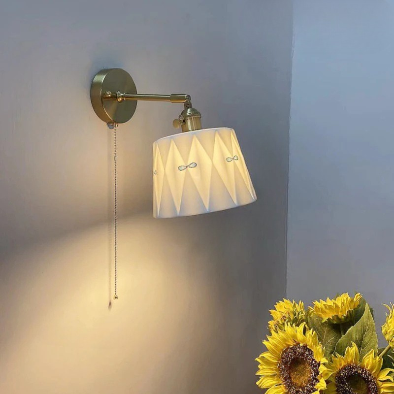 NamiShine - Vintage Japanische Wandleuchte mit Kette