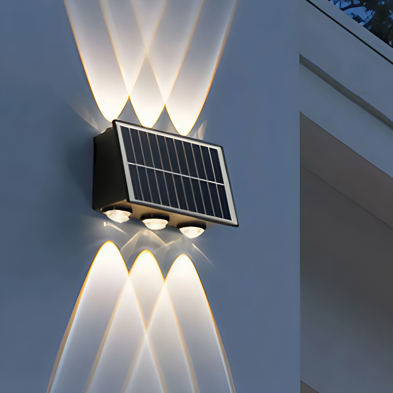 SolaGlow Wandlampe Modern Solar LED Schwarz für Terrasse