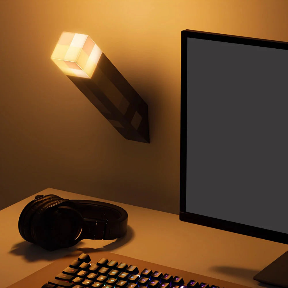 PixelFlame Retro Garten Fackel LED Lampe im Spiele Design