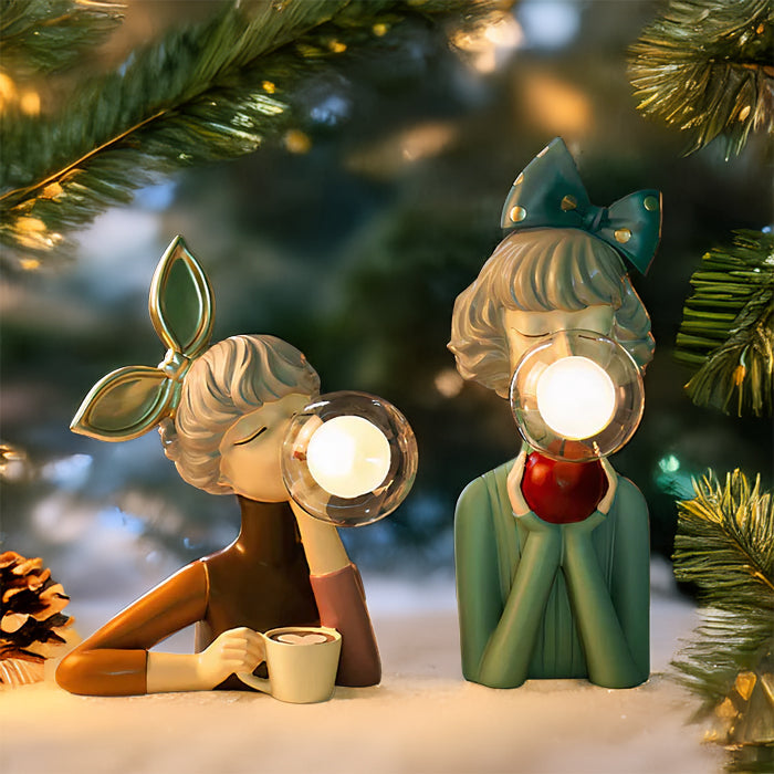 Handgefertigte LED Tischlampe aus Holz für Wohnzimmer & Schlafzimmer