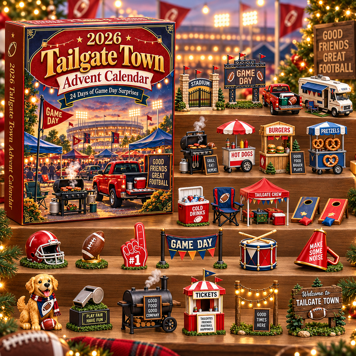 2026 Tailgate Town Adventskalender – Stilvolle Weihnachts- und Football-Deko für Fans 2