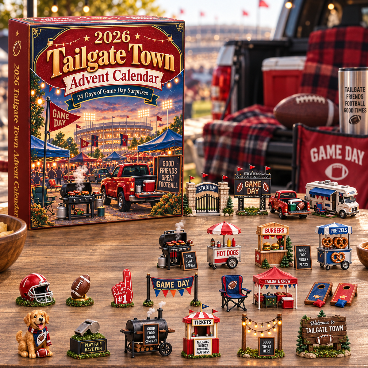 2026 Tailgate Town Adventskalender – Stilvolle Weihnachts- und Football-Deko für Fans 6