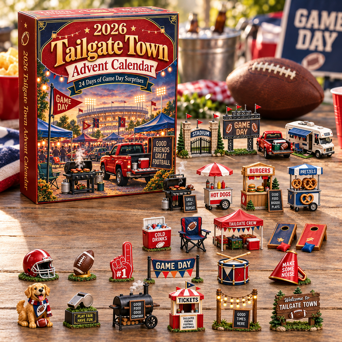 2026 Tailgate Town Adventskalender – Stilvolle Weihnachts- und Football-Deko für Fans 7