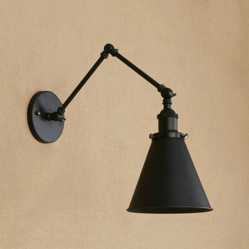 RustiGlow - Industrielle Kegel-Wandlampe im Bauernstil