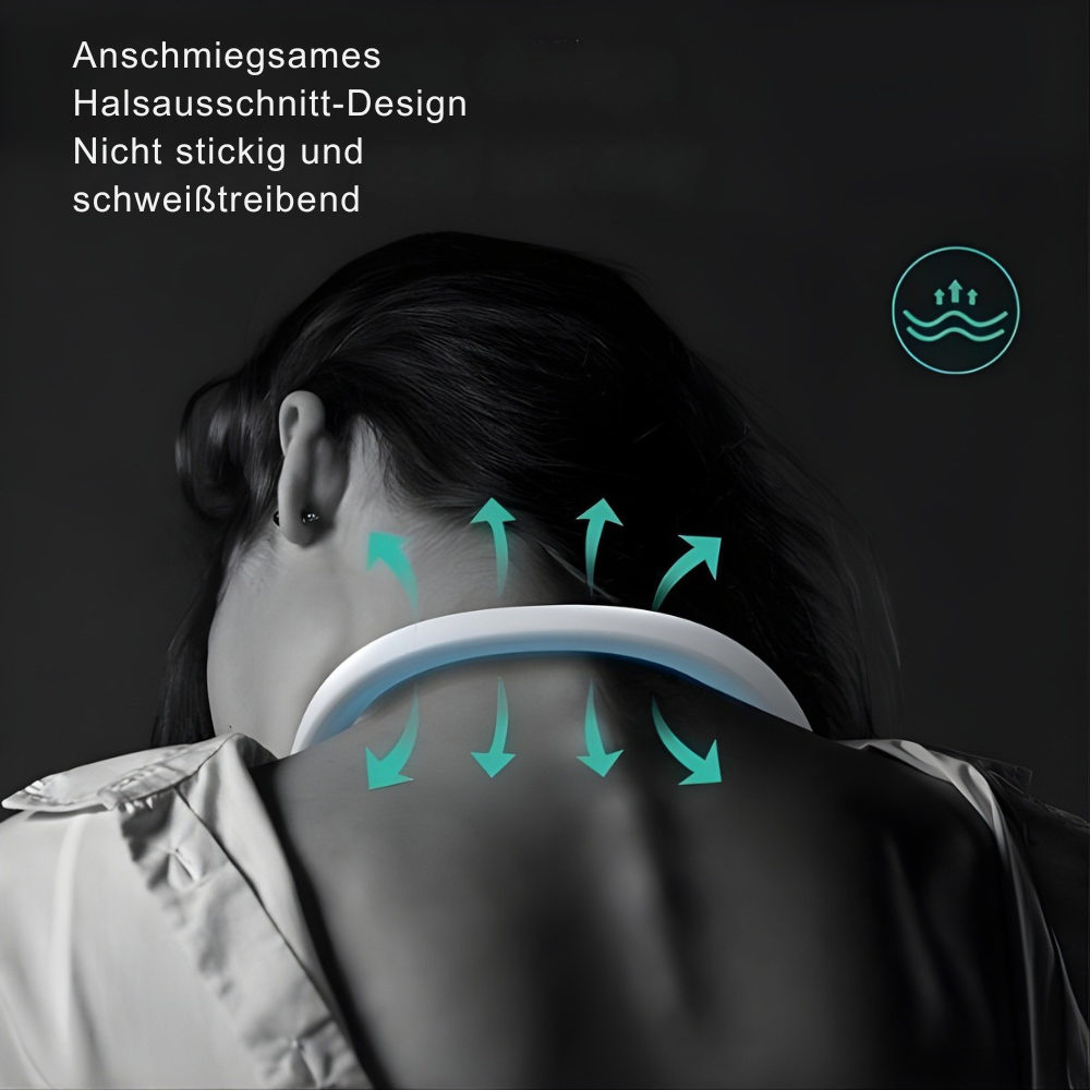 Nackenventilator | Tragbar, Wiederaufladbar, Freihändig