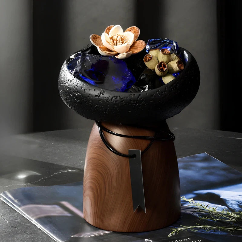 LumoLava Kerzenhalter Modernes Design Fließoptik Bronze Innen