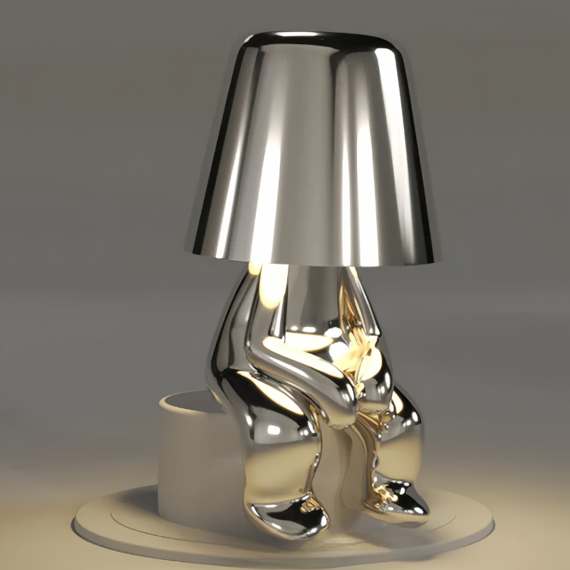 Kabellose Goldene Design-Tischlampe – Dimmbares LED Licht