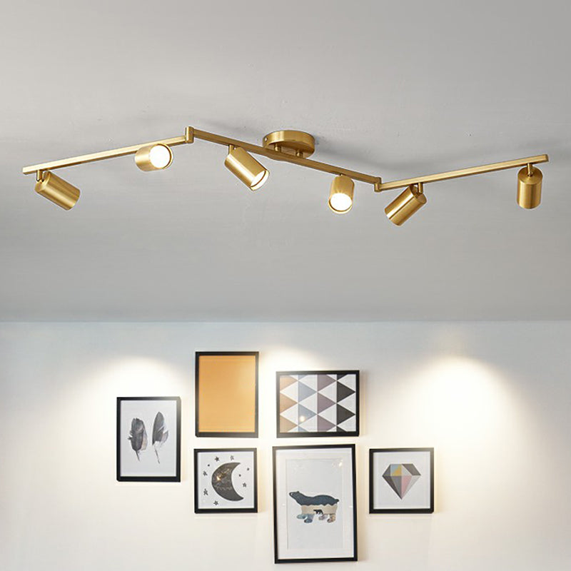 LumeTrack – Minimalistischer Goldener LED-Deckenstrahler