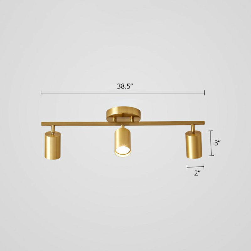 LumeTrack – Minimalistischer Goldener LED-Deckenstrahler