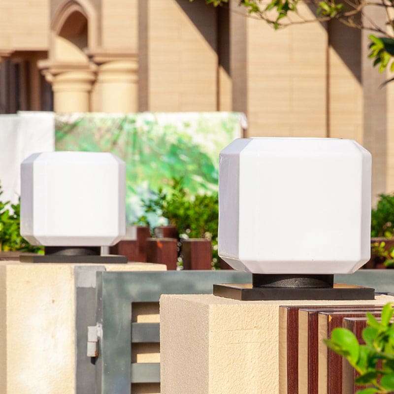 NordLux Solar Gartenlaterne Kubus Weiß Acryl für Terrasse