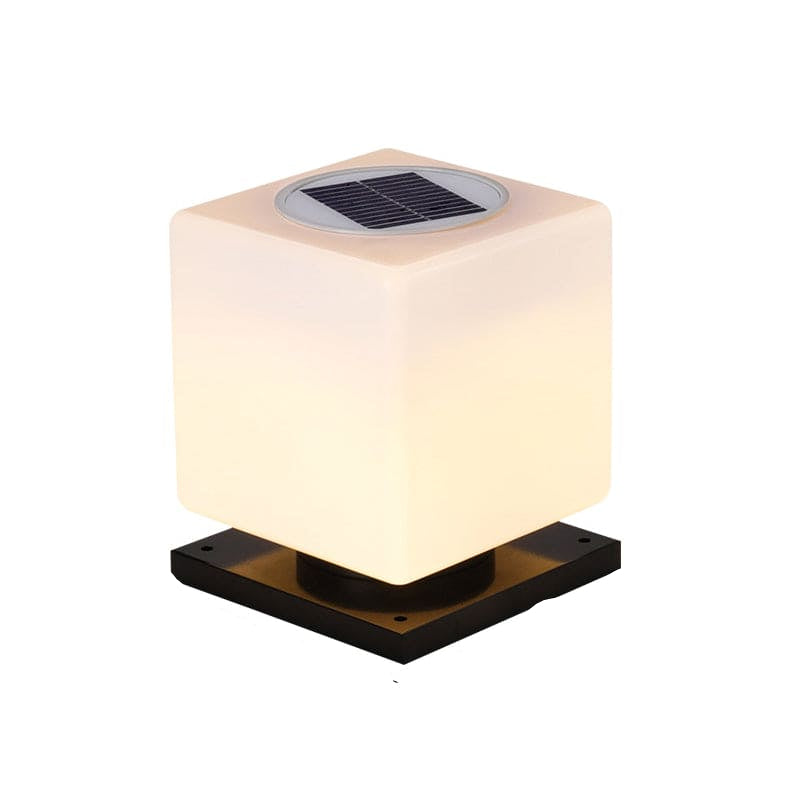 NordLux Solar Gartenlaterne Kubus Weiß Acryl für Terrasse