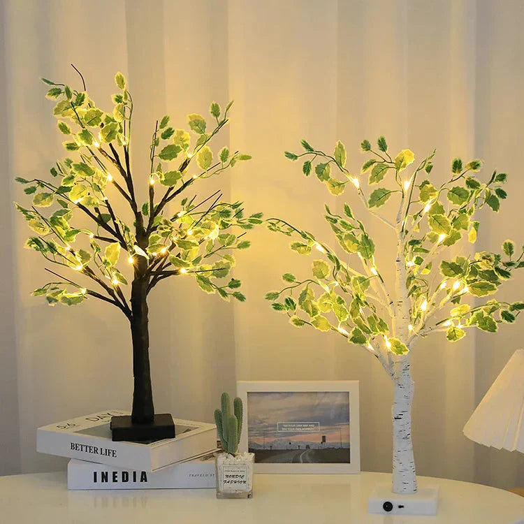 Lumora LED Baumlichter mit Grünen Blättern – Warmweiß Garten & Terrasse