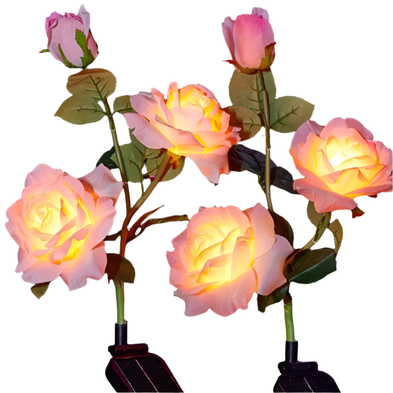 LumoBloom Solar Gartenlichter  Blumenoptik bunt für Außenbereich