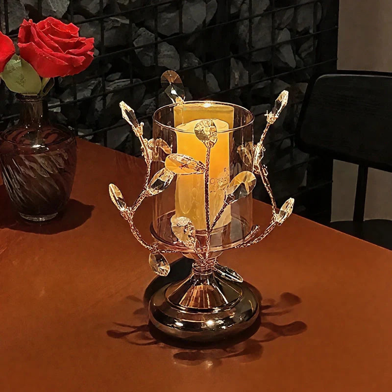 LumoPetal Kerzenhalter Blüten-Design Vintage Gold für Tischdeko