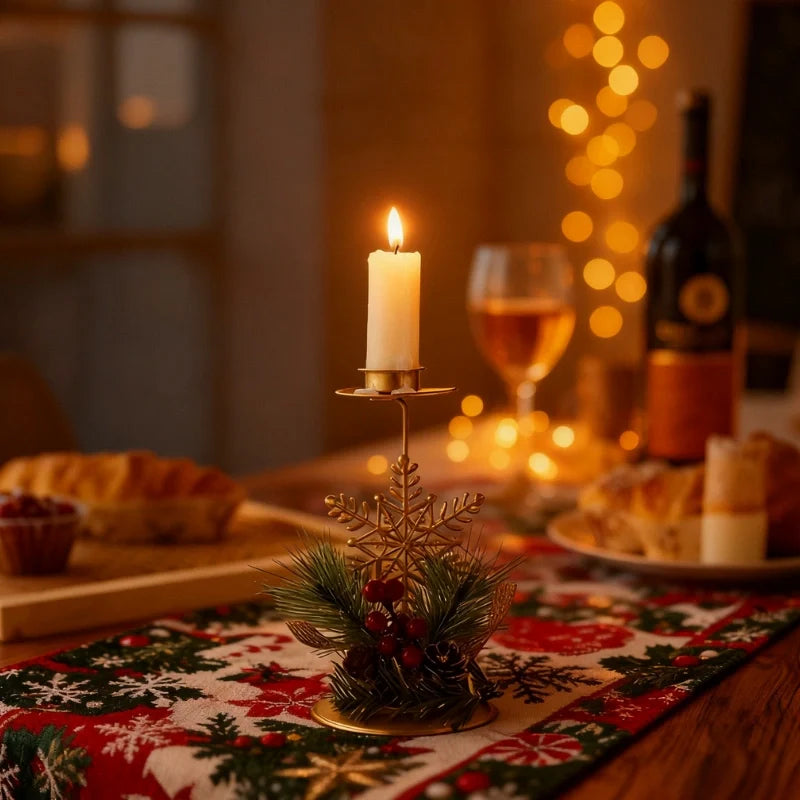 LumiCandle – Moderner Kerzenhalter, Metall, Für Esszimmer & Schreibtisch