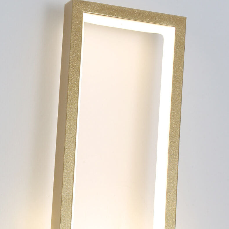 BrightLine – Goldene LED-Rechteck-Wandleuchte