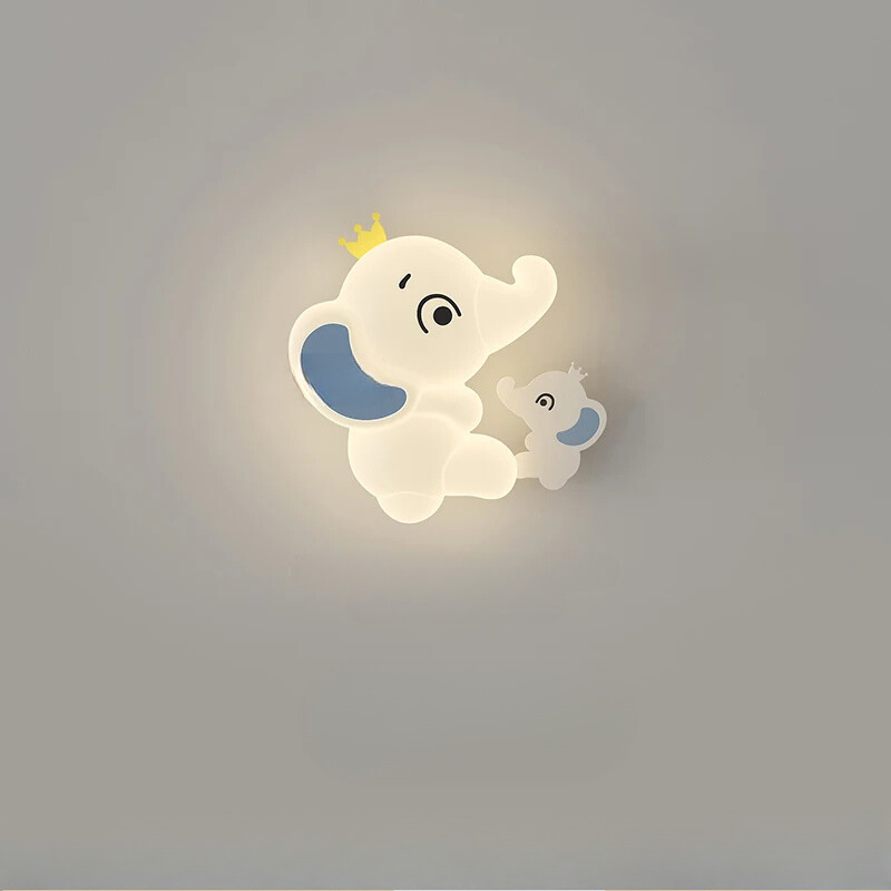 ElephantGlow LED Wandlampe - Elefantenform mit einstellbarer Beleuchtung für Kinderzimmer