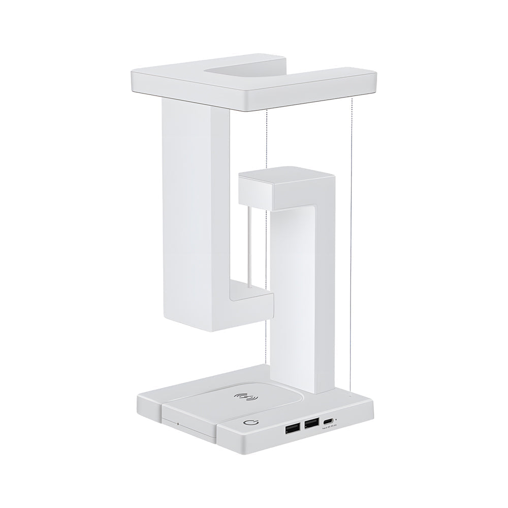 EclipseLite - Moderne schwebende Tischleuchte mit LED und kabelloser Aufladung