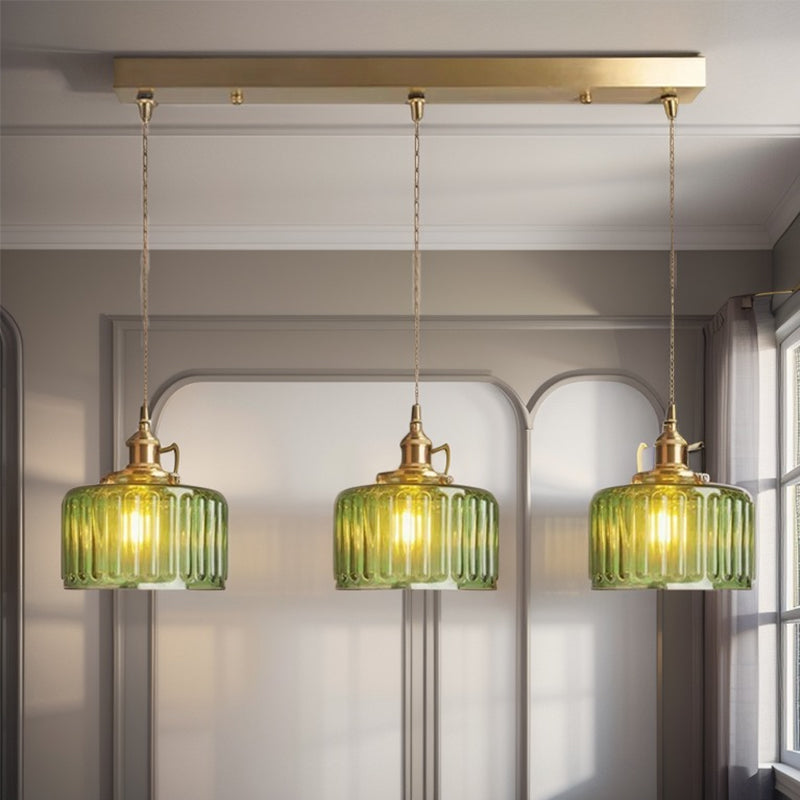 Vintage Kristall Pendellampe – Glas – Warmes Licht – Wohnzimmer