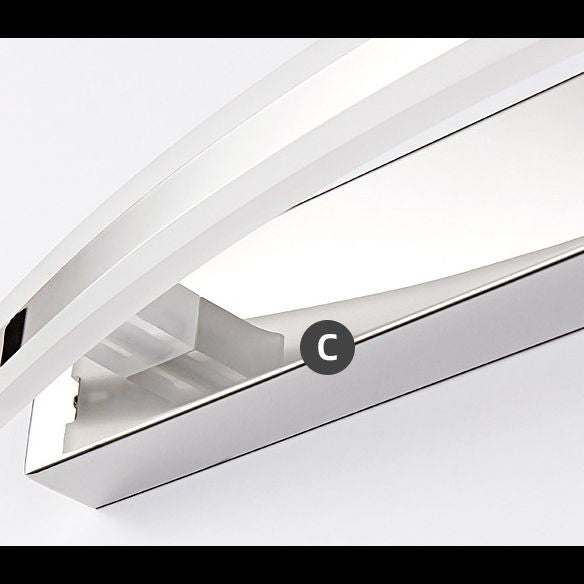 Zenith LED-Wandleuchte - Ovale Chrom-Wandleuchte für das Schlafzimmer