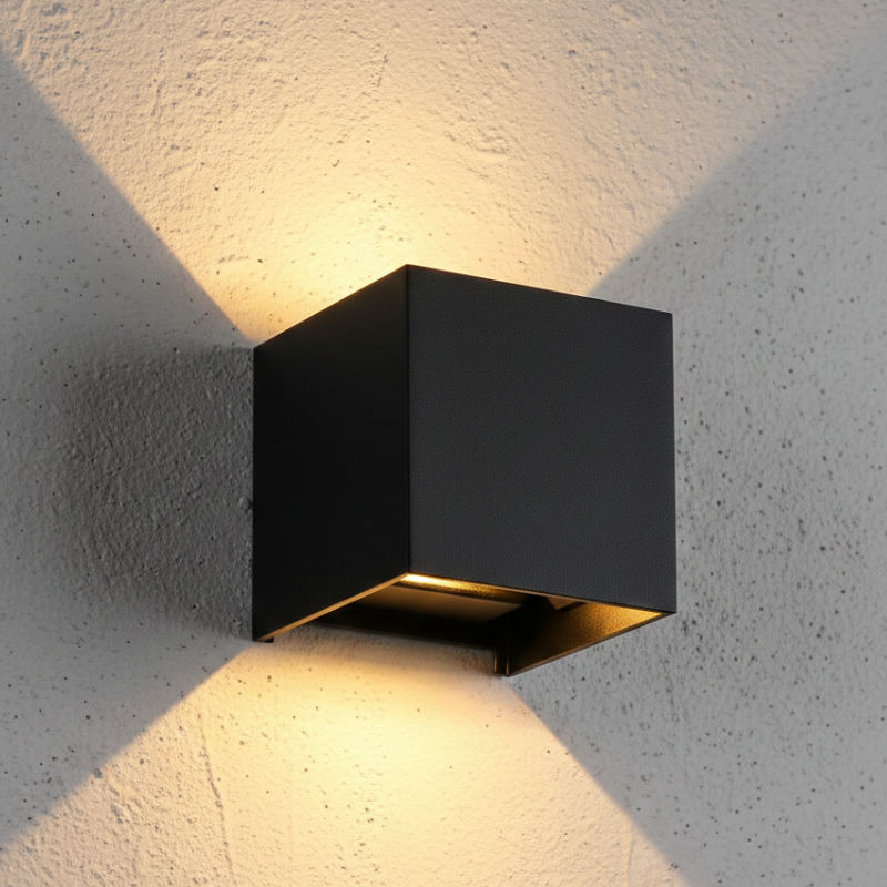 LumiSensor I Wasserdichte Wandlampe – Einstellbar – Schwarz/Weiß