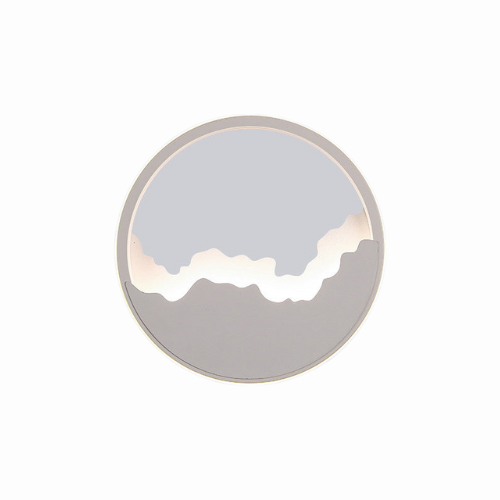 WaveGlow LED-Wandleuchte - Modernes, wellenförmiges Design in Grau für den Wohnbereich